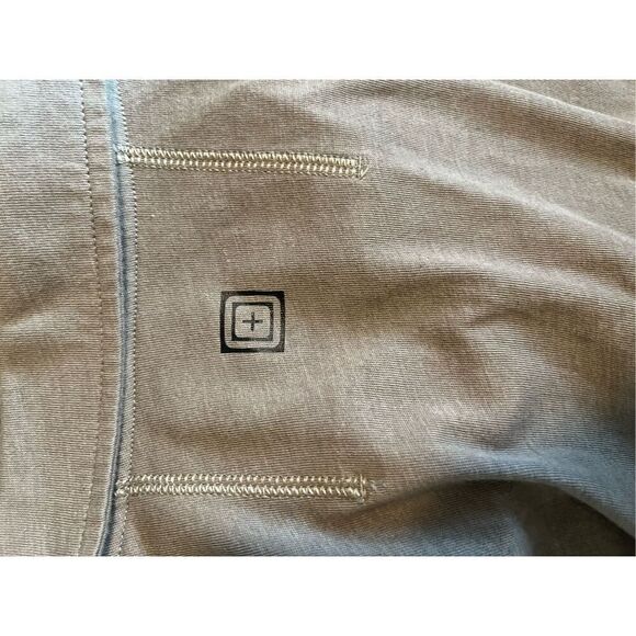 5.11 Tactical Tan Beige Cotton Blend Short Sleeve Collared Polo Shirt Mens XL - Picture 5 of 7